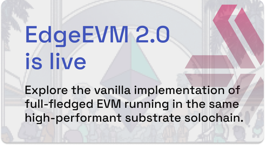 Explore the vanilla implementation of full-fledged EVM running in the same high-performant substrate solochain.
